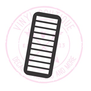 Rectangle Makeup Swatch Stencil Sticker Vinyl