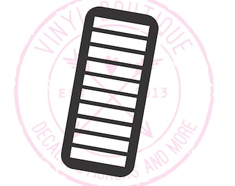 Rectangle Makeup Swatch Stencil Sticker Vinyl