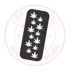 Cannabis Leaf Makeup Swatch Vinyl Stencil Sticker