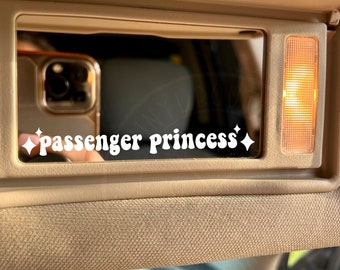 Passenger Princess Stars Car Truck Van ATV RV Vinyl Decal Sticker