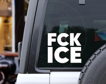 Fck Ice Political Car Planner Laptop Vinyl Decal Sticker