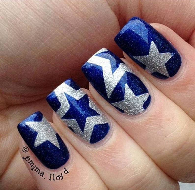 Star Nail Vinyl Fingernail Art Stencils - Etsy