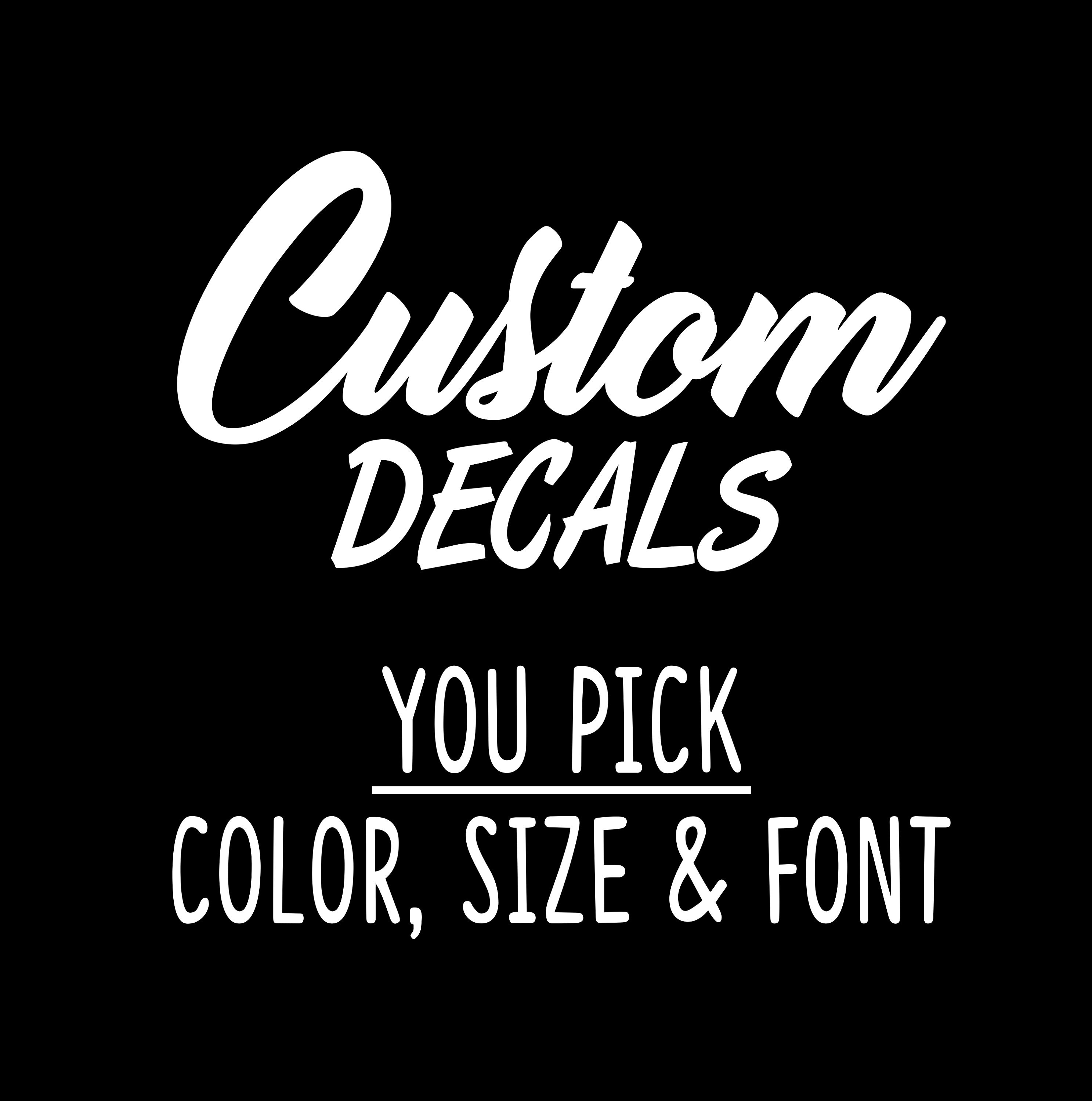 Custom Vinyl Name Car Planner Laptop Tumbler Decal Sticker - Etsy