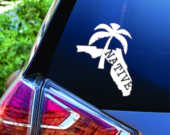 Florida Native Palm Tree Car Van Truck Planner Decal Sticker