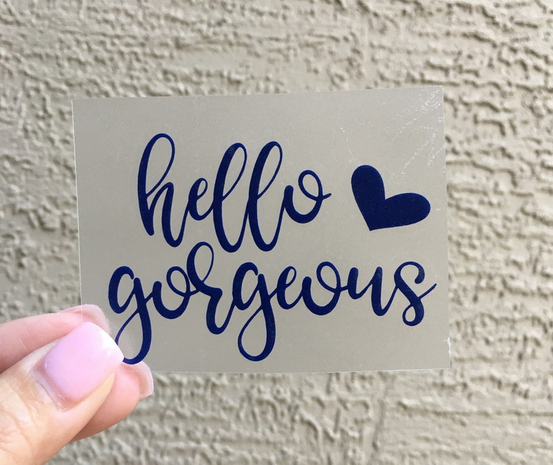 Hello Heart Vinyl Decal Sticker Planner Laptop Etsy