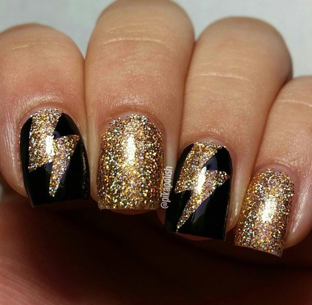 Lightning Bolts Nail Vinyl Fingernail Art Stencils Etsy