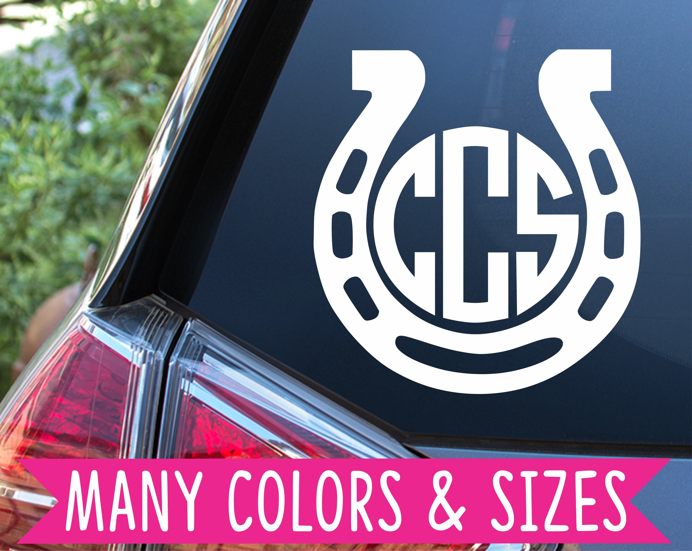 Vinyl Car Decals, Car Decal Monogram Horse Horse Monogram Car Decal