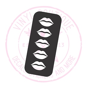 Lips Makeup Swatch Stencil Sticker Vinyl Vinyl