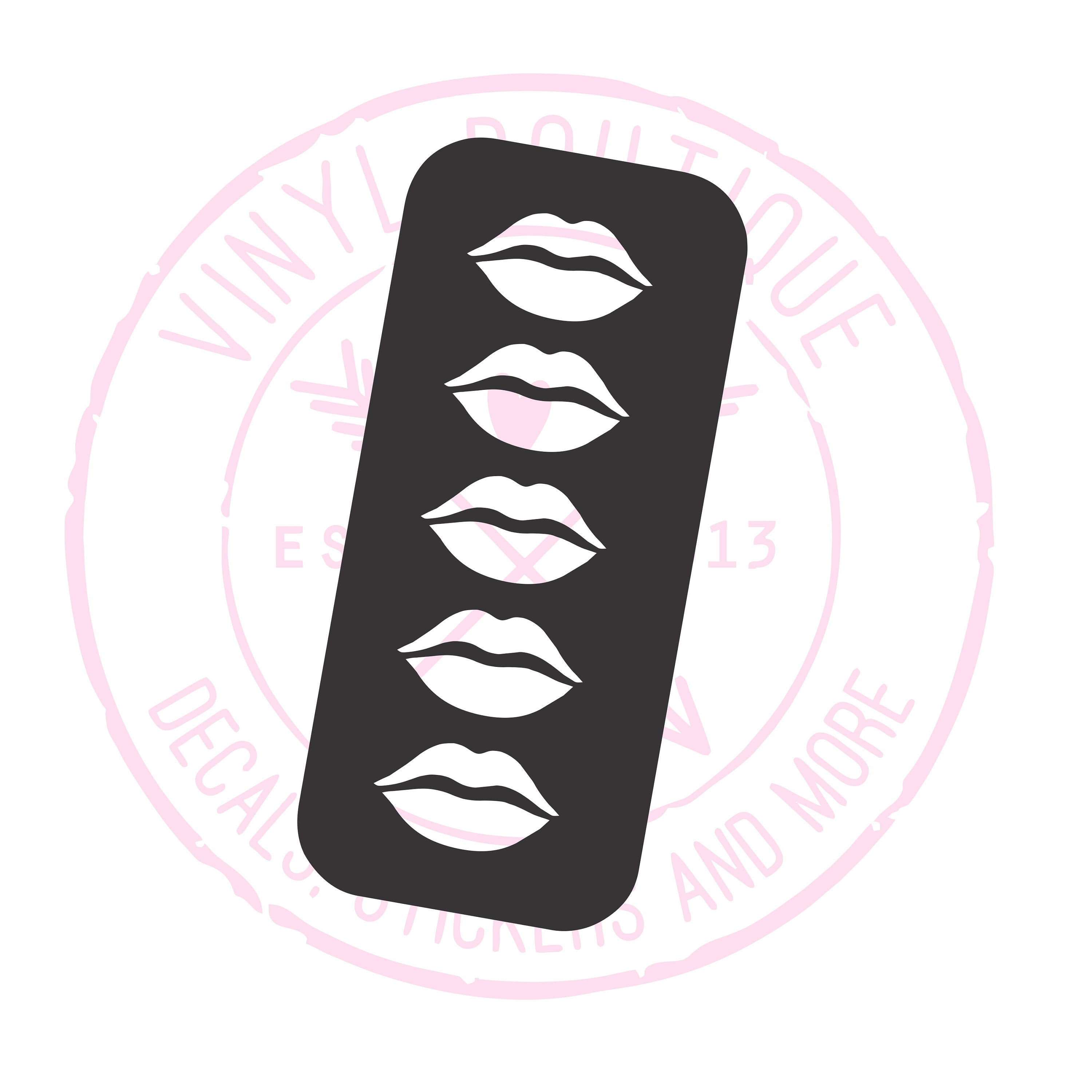 Lips Makeup Swatch Stencil Sticker Vinyl Vinyl | Etsy