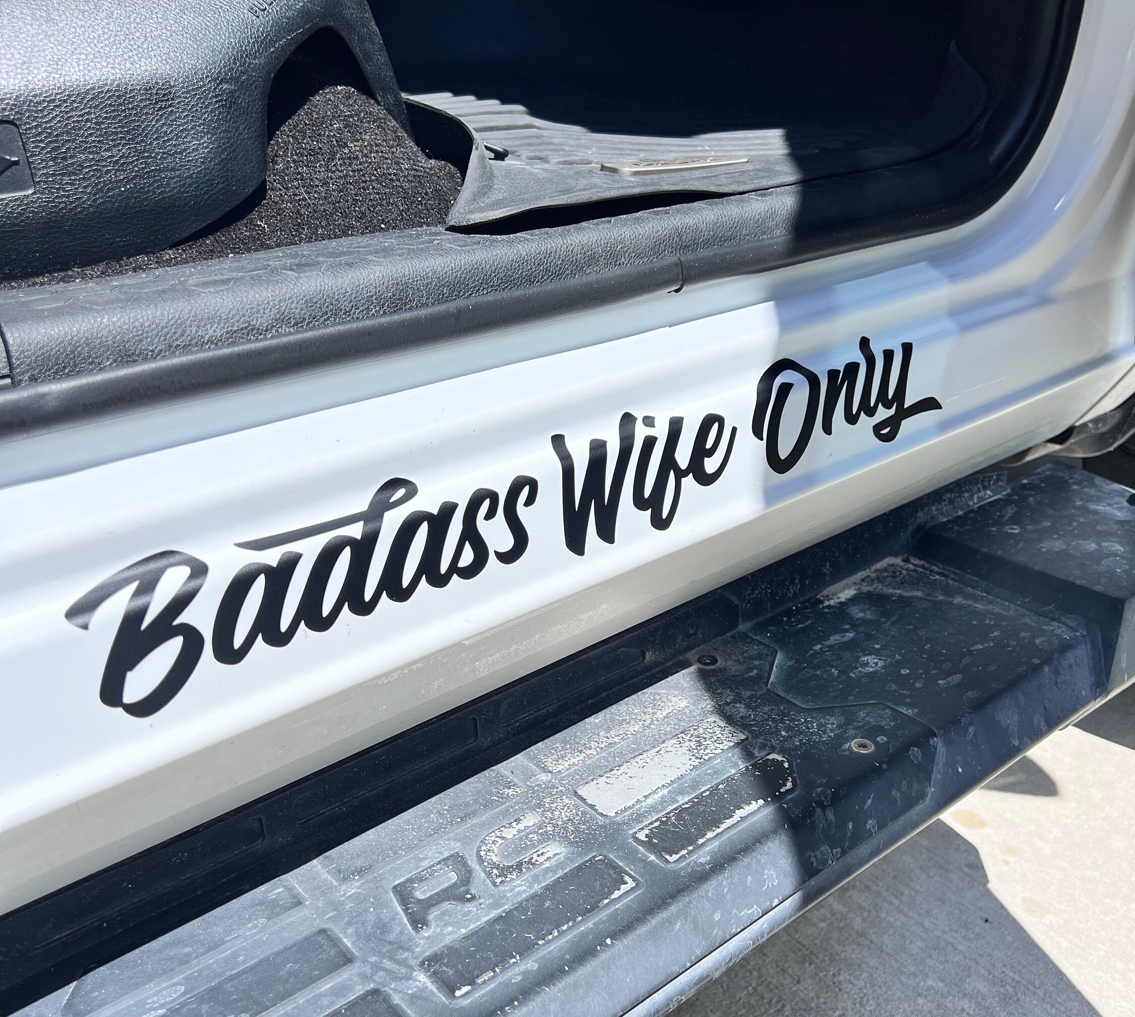 Badass Wife Only Script Car Truck Vinyl Decal Sticker