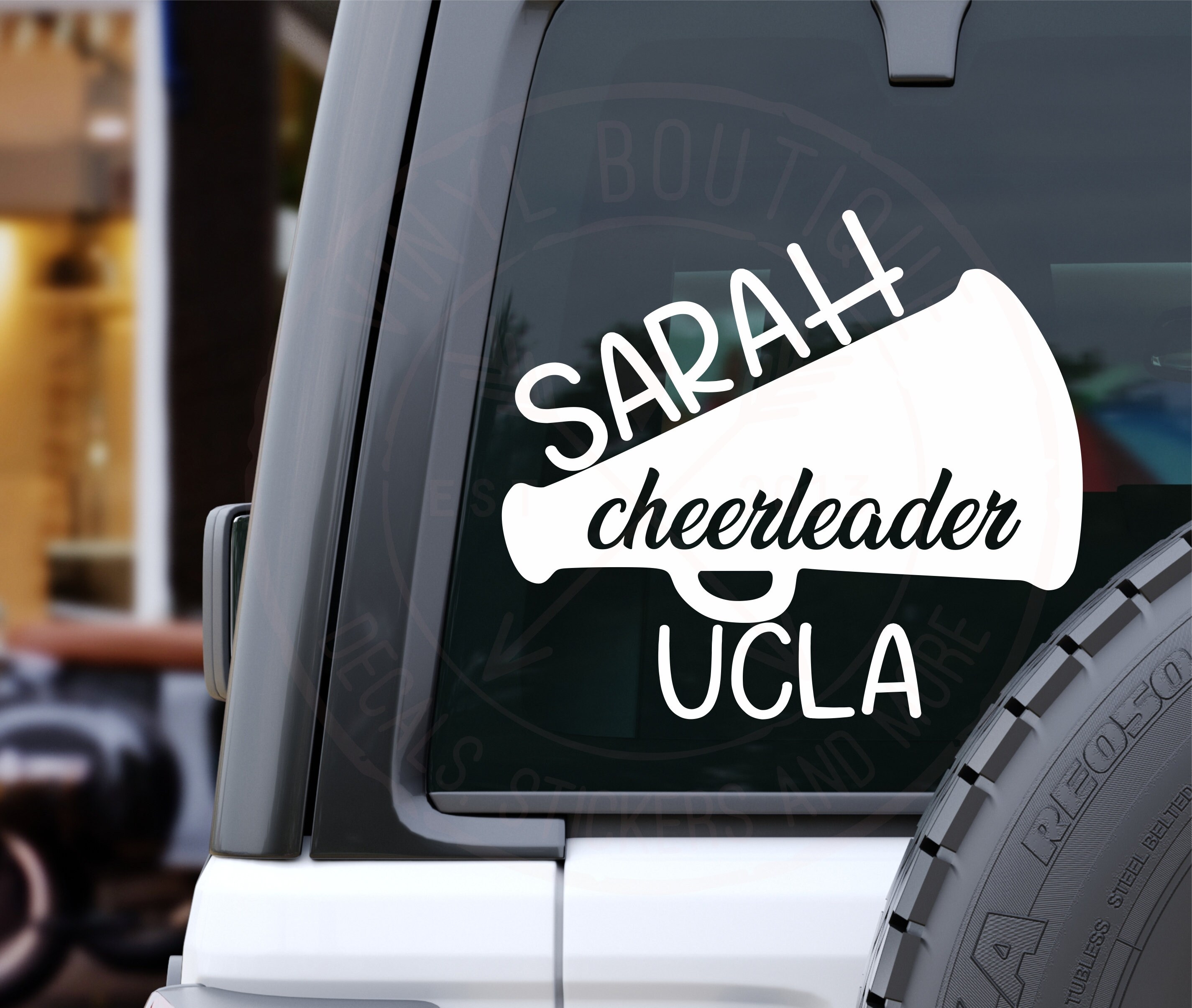 Personalized Cheerleading Vinyl Decal Sticker for Car Truck SUV Window ...