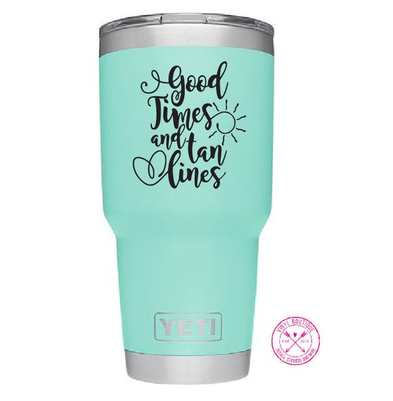 Good Times and Tan Lines Tumbler Cup Car Decal Sticker