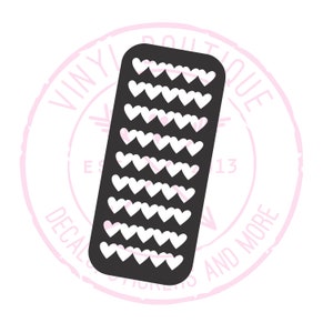 Heart Line Makeup Swatch Vinyl Stencil Sticker Vinyl