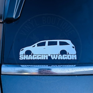 Shaggin Wagon Mini Van Vinyl Decal Sticker