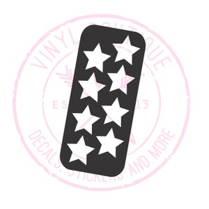 Star Makeup Swatch Stencil Sticker Vinyl Vinyl