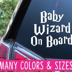 Baby Wizard On Board Car Planner Laptop Decal Sticker