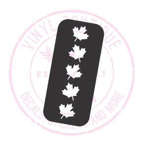 Canadian Maple Leaf Makeup Swatch Stencil Sticker Vinyl Vinyl