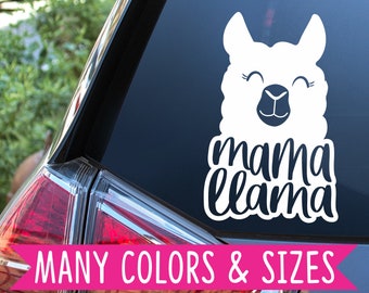 Mama Llama Mom Planner Tumbler Car Van Truck Family Vinyl Decal Sticker