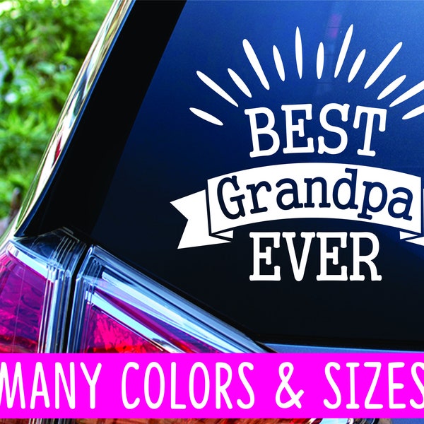 Best Grandpa Ever Decal Sticker Fathers Day for Planner Tumbler Cup Laptop Car