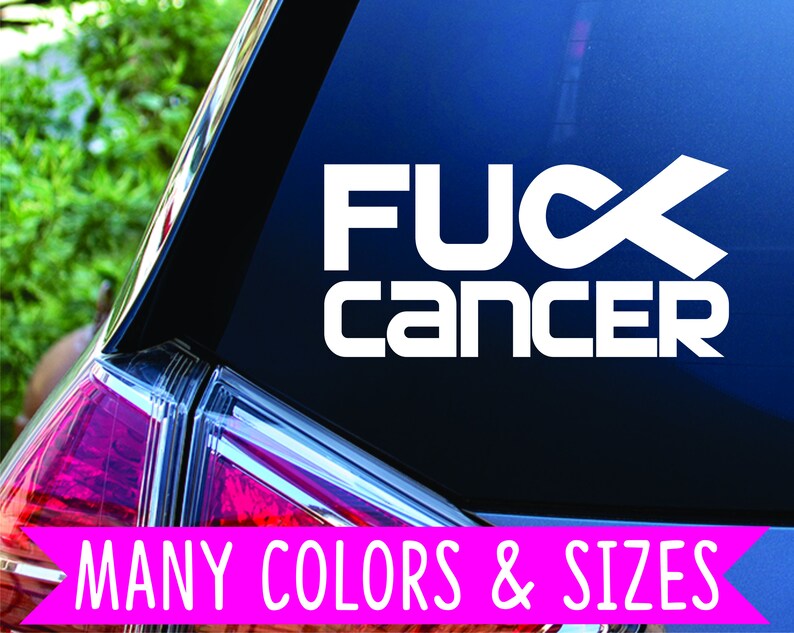 Fuck Cancer Awareness Ribbon Car Planner Vinyl Decal Sticker | Etsy
