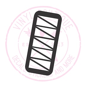 Right Angle Makeup Swatch Stencil Sticker Vinyl