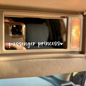 Passenger Princess Heart Car Truck Van ATV RV Vinyl Decal Sticker