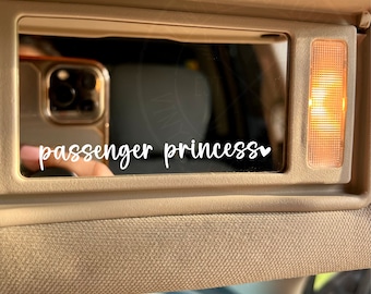 Passenger Princess Heart Car Truck Van ATV RV Vinyl Decal Sticker