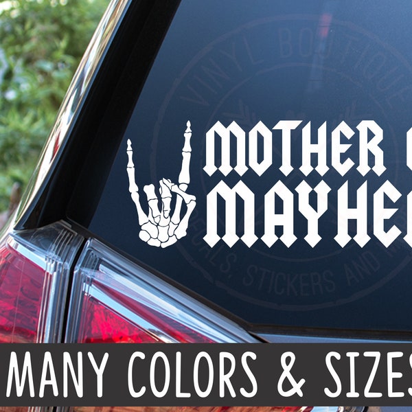 Mother of Mayhem Laptop Planner Car Tumbler Vinyl Decal Sticker
