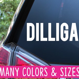DILLIGAF Funny Sarcastic Car Truck Van SUV Vinyl Decal Sticker
