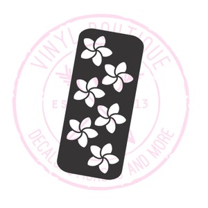 Flower Makeup Swatch Vinyl Stencil Sticker Vinyl
