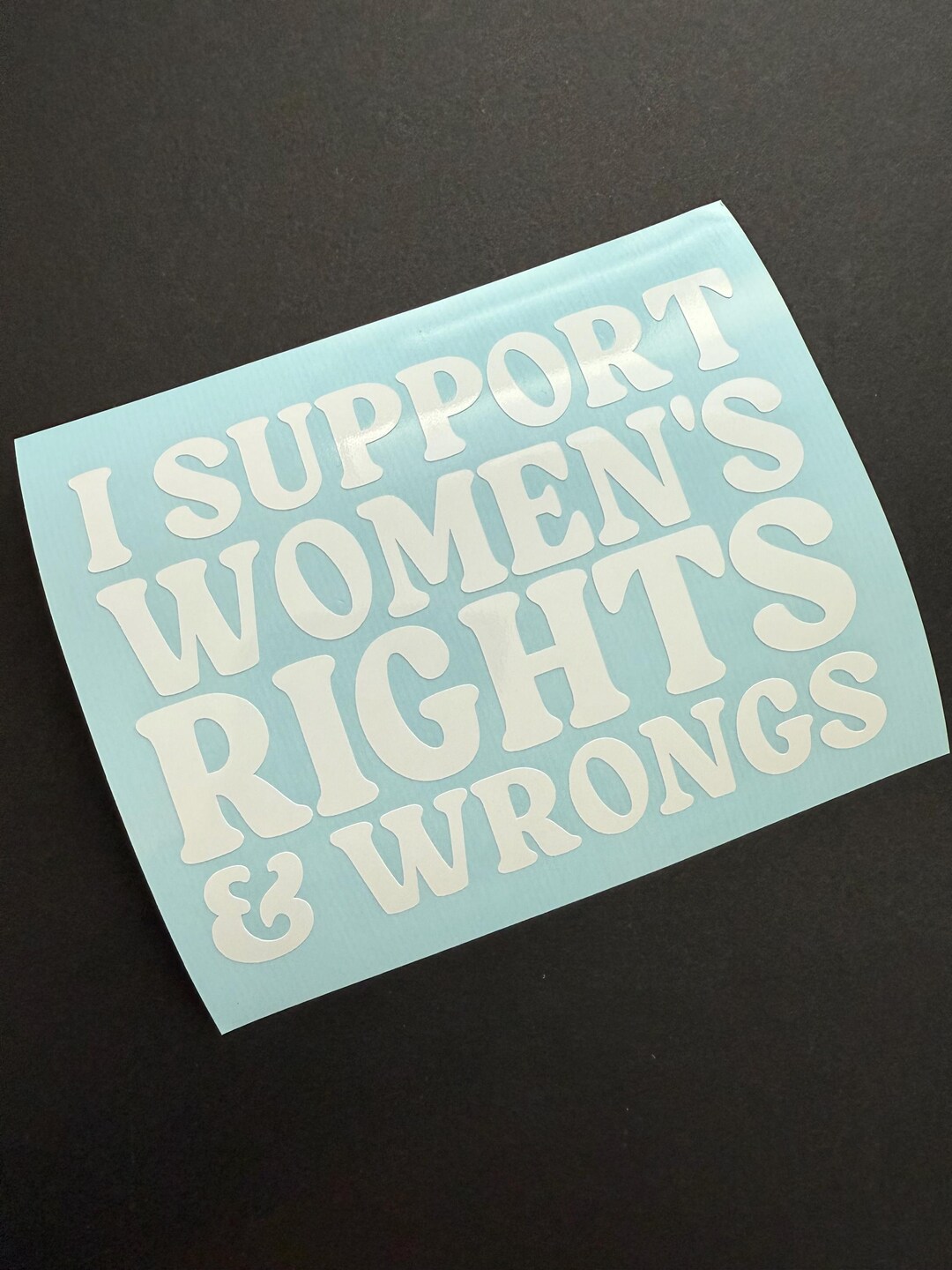 I Support Rights I Support Womens Rights and Wrongs Car Planner Laptop Cup Vinyl Decal ...