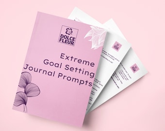 Extreme Goals Journal Prompts | Printable | Goal Progress Tracker | Goal Setting Worksheet | Printable Goal planning sheet | Self Care