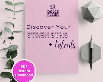 Discover Your Strengths Journaling Worksheet | Mental Health Worksheet | Emotional Health Worksheet | Self-Healing Worksheet | Self-Care
