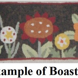 Whimsy Rugs Rug Hooking Pattern Boastful Blooms Two Sizes Monks Cloth or Scottish Linen image 2