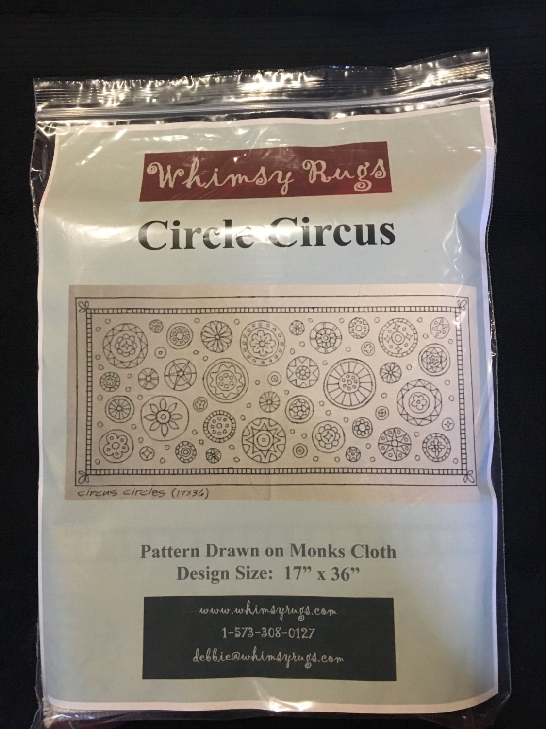 Whimsy Rugs Rug Hooking Pattern - Circle Circus - Two Sizes - Monks ...