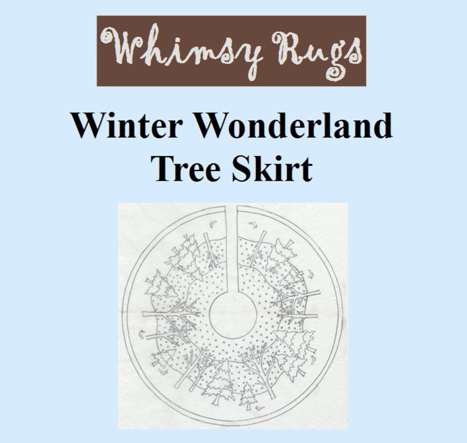 Whimsy Rugs Rug Hooking Pattern Winter Wonderland Tree Skirt Etsy