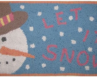 Whimsy Rugs Rug Hooking Pattern - Let It Snow - 7.5" x 14.5" - Scottish Linen or Monks Cloth