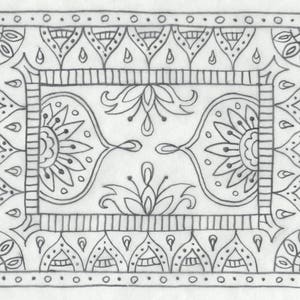 Patrón para tejer alfombras Whimsy Rugs - Mezcla marroquí - Tres tamaños - Tela de monje o lino