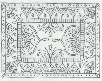 Whimsy Rugs Rug Hooking Pattern - Moroccan Medley - Three Sizes - Monks Cloth or Linen