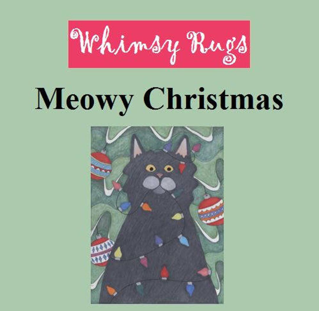 Power Meowy Rug Whimsy Rugs Rug Hooking Pattern - Meowy Christmas - 13
