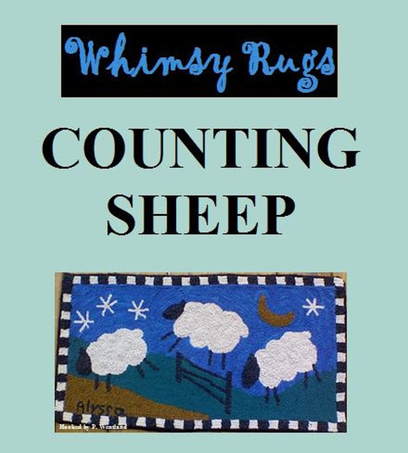 Whimsy Rugs Rug Hooking Pattern - Counting Sheep - Two Sizes - Monks ...