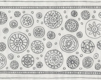 Whimsy Rugs Rug Hooking Pattern - Circle Circus - Two Sizes - Monks Cloth or Scottish Linen