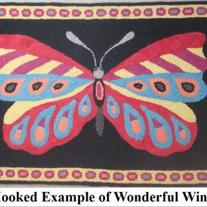Whimsy Rugs Whimsy Rugs Rug Hooking Pattern - Wonderful Wings - Three Sizes - Monks ...