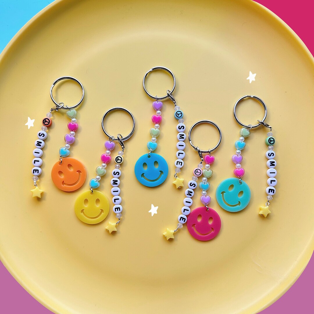 Bright smile Keychains - Etsy