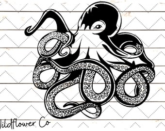 Download Octopus Stencil Etsy