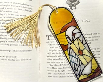 Wizard owl bookmark | faux stained glass | book accessories | handmade gifts