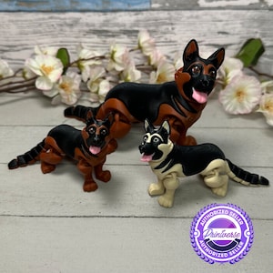 3D Printed Articulated German Shepherd with Optional Dog House
