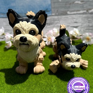 3D Printed Articulated Yorkie Dog and Optional Dog House