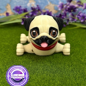 3D Printed Pug Puppy and Optional Dog House