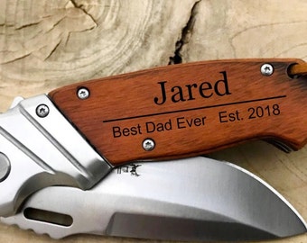 New Dad Gift First Fathers Day Gift Dad Gift Husband Gift Husband Birthday Fathers Day Gift From Daughter Gift Personalized Pocket Knife